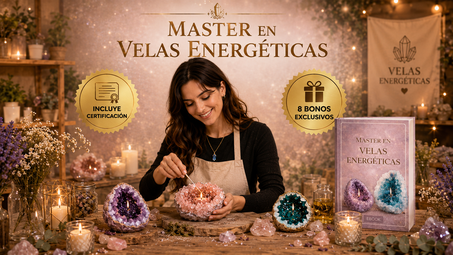 Master en velas energéticas + 8 bonos exclusivos.